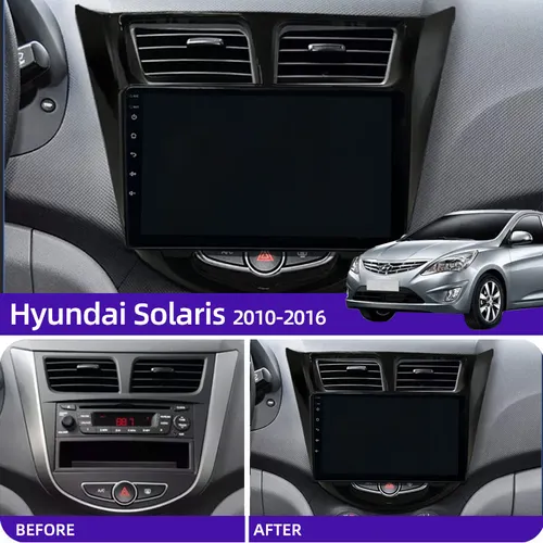 Imagen 2 del producto Android 12 Radio del coche para Hyundai Solaris Verna Accent 1 2010 - 2016 reproductor de vídeo Multimedia navegación GPS 2 din 4G DVD unidad principal
