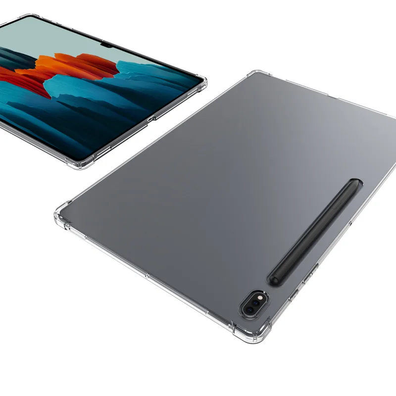 AJIUYU Case For Samsung Galaxy Tab S7 FE Plus S8 S7 11 12.4 inch Tablet S6 Lite A8 A7 Cover Transparent TPU Silicone Soft Shell