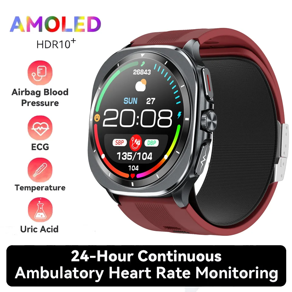 

for Samsung Air Pump Airbag Smart Watch Men, Micro Physical Examination Accurate Measure Blood Pressure Sport SmartWatch 2025New