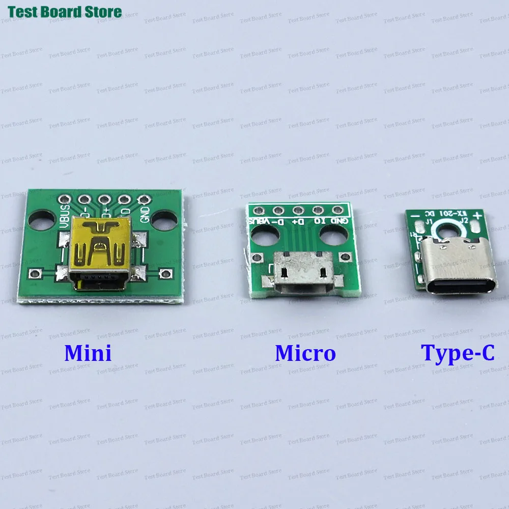 2/6/10Pcs 2A Micro/Mini USB Jack 3.1 Type-C 5V Female Connector Jack Charging Port USB Type C Socket With Solder Wire PH2.0
