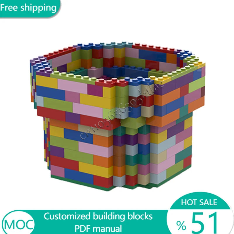 287 PCS Flowers Flowerpot MOC Customize Modular Building Block Educational Kids Model Popular Simple DIY Boys Assembly Toy Gift