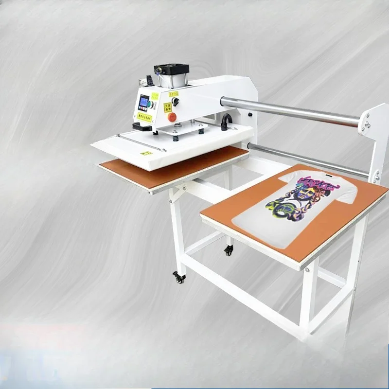 

Small pneumatic double press ironing machine for high temperature ironing
