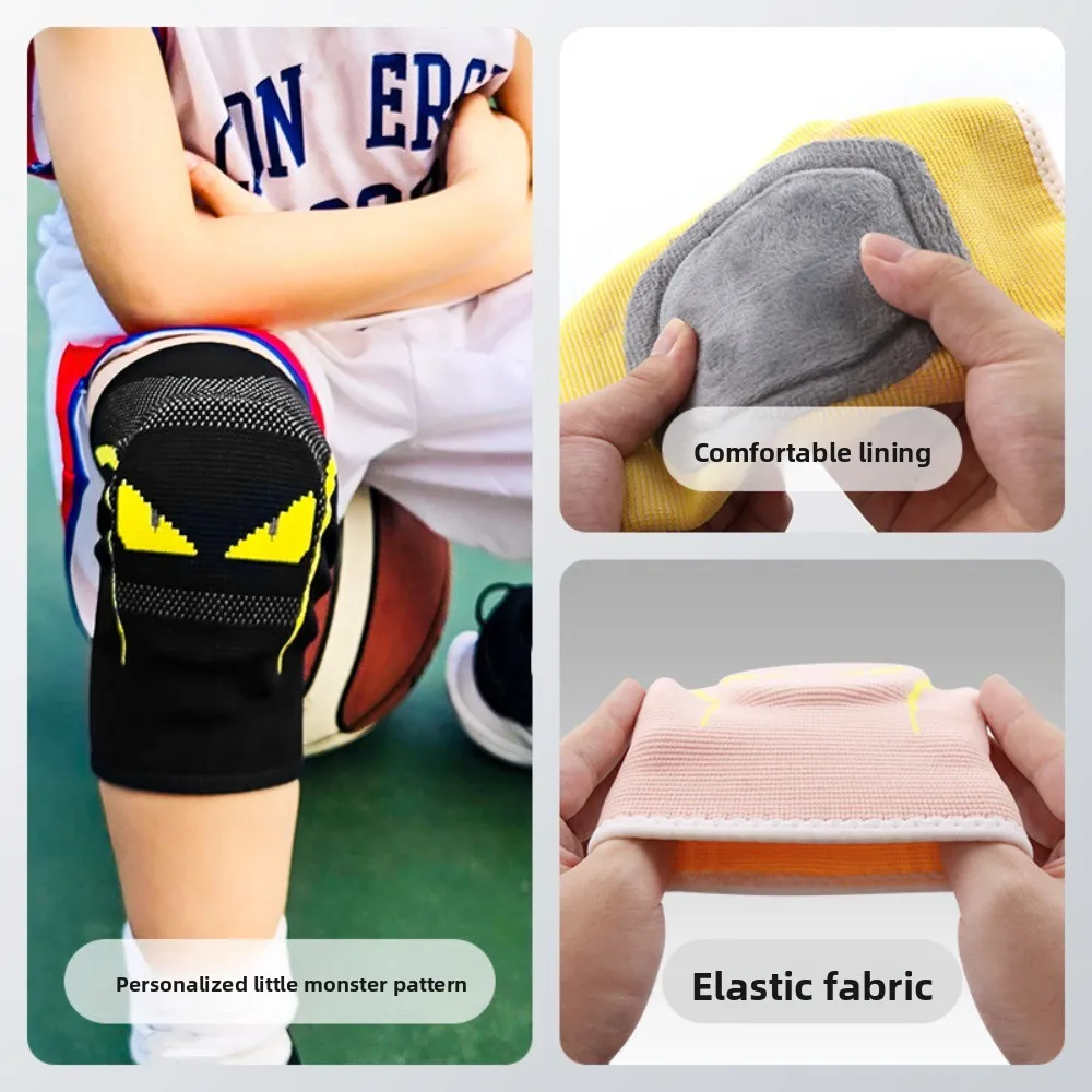 

1 pair Knitted Child Knee Pads Knee Support Protection Patella Protect Band High Elastic Cartoon Sports Knee Brace Jumper