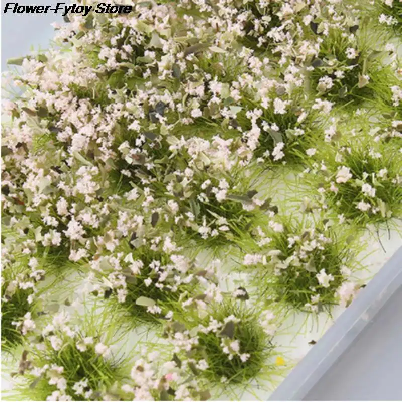 28pcs Flower Model Flower Cluster Toy Simulation Grass Wild Rose Train Flower For Sand Table Layout Making DIY Landscape Diorama