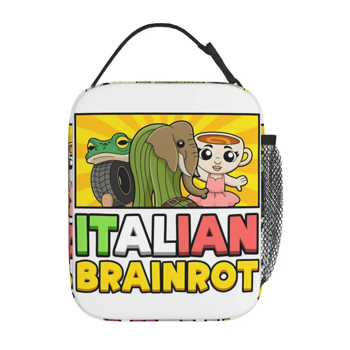 イタリアンブレインロット 断熱ランチバッグ クーラーバッグ   食事容器 大型トート ランチボックス 弁当ポーチ 大学 アウトドア