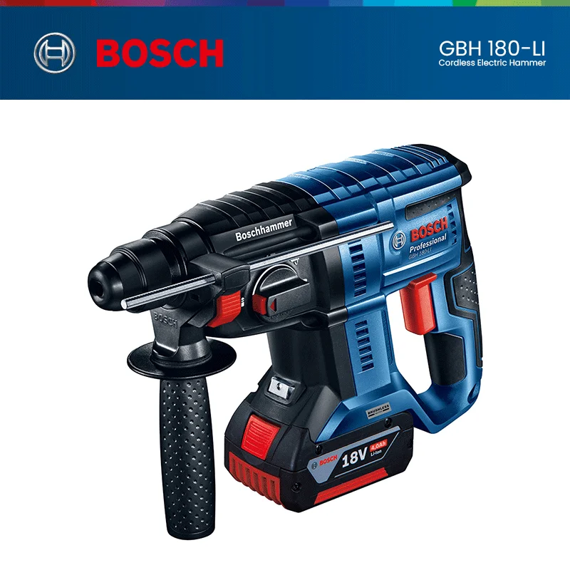 

Bosch GBH 180 Rechargeable Electric Hammer Impact Drill 18V Cordless Rotary Hammer Brushless Motor Rechargeable Power Machine