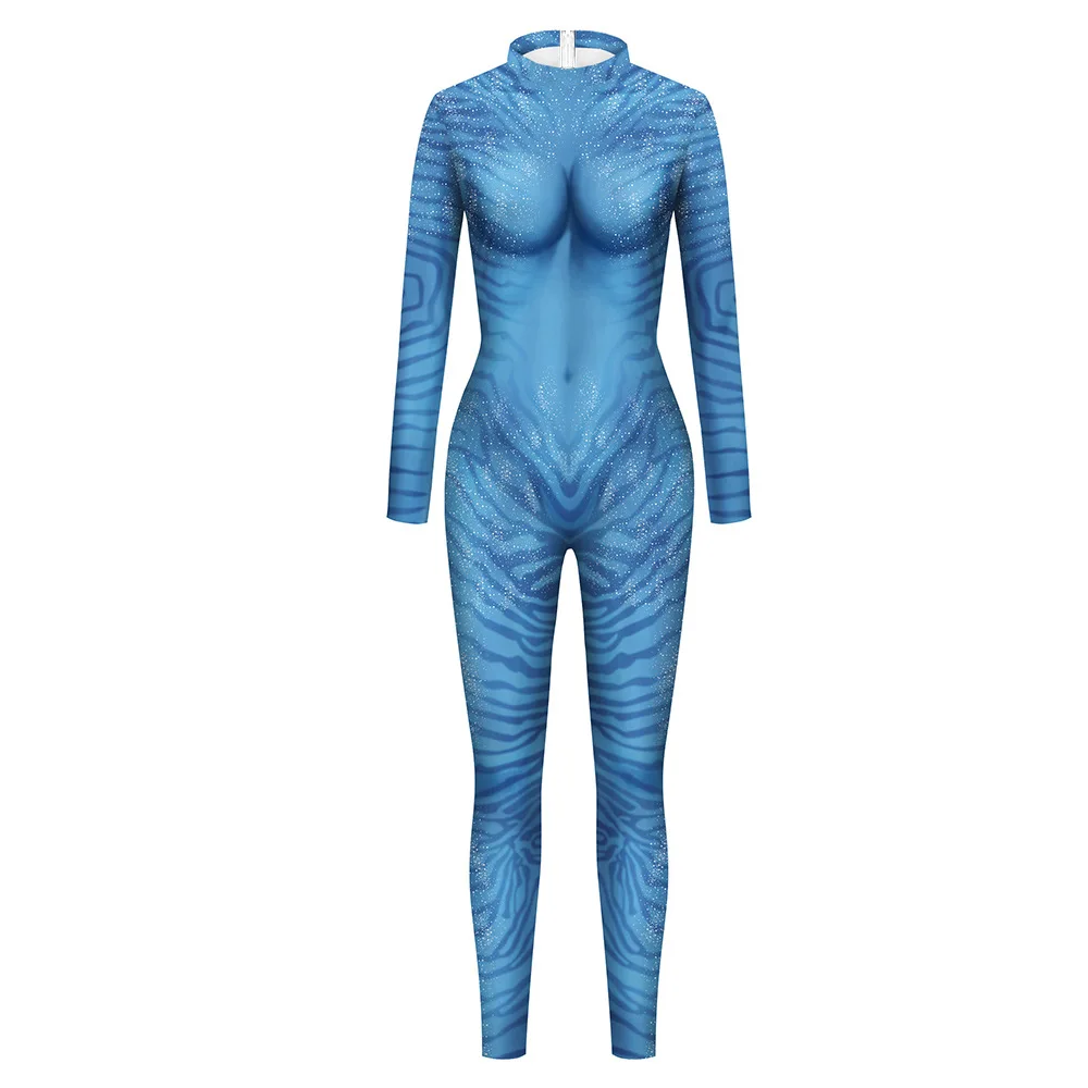 Halloween costume 2024 European and American movie Avatar bodysuit Water Way cosplay costume cosplay costume