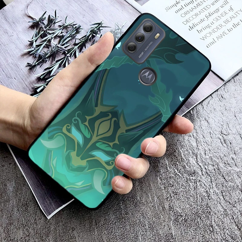 Genshin Impact Namecard Phone Case for Moto G84 G22 G32 G42 G52 G62 G53 G72 G60 G60S G100 G10 G20 G30 G13 G50 G 5G G Pure