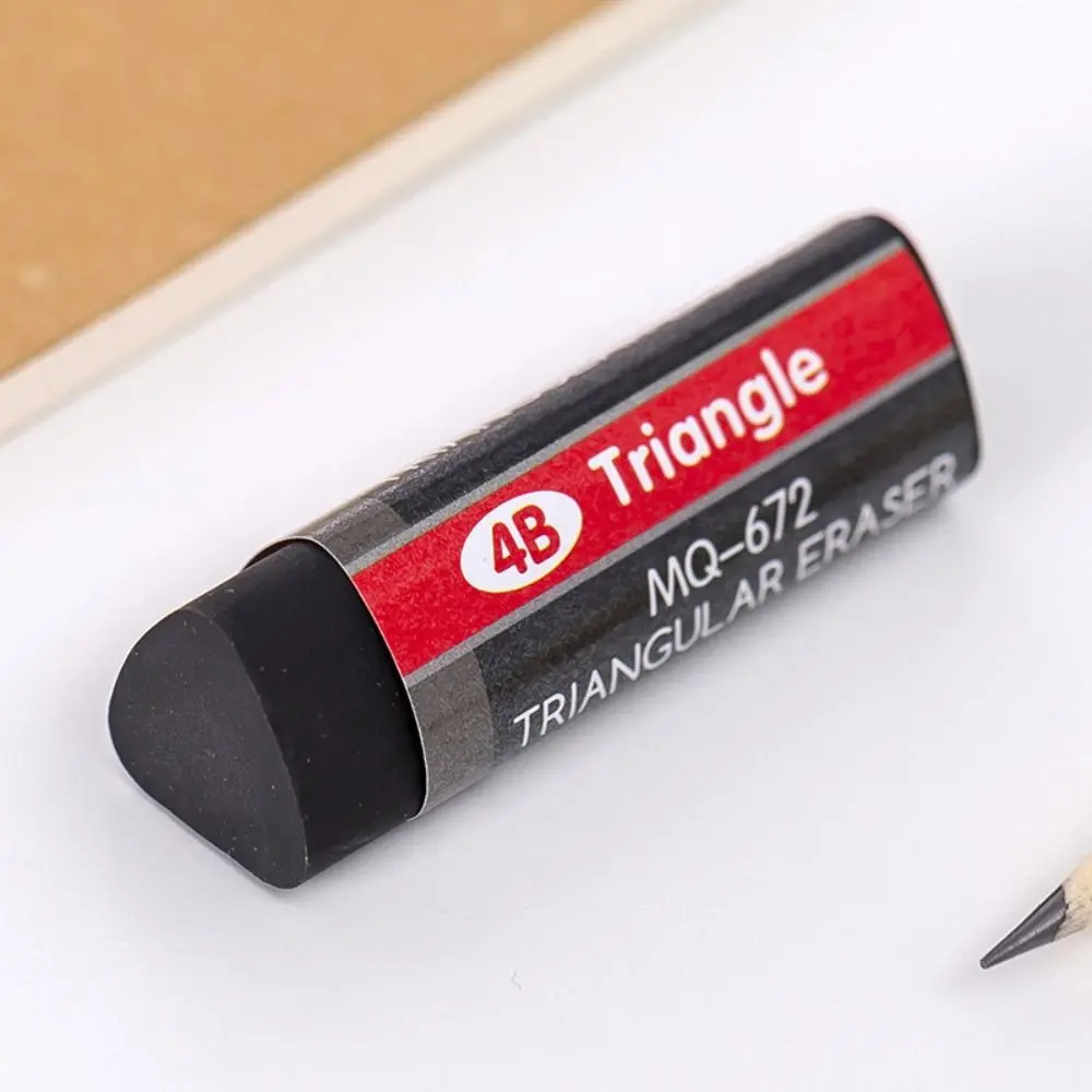 Durable Soft and Clean 4B Erasers Black White Sketching Art Triangular Eraser Rubber Drawing Pencil Eraser Stationery