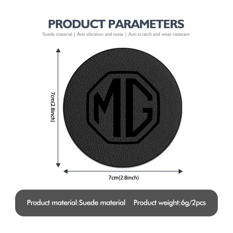 Car Cup Holder Coaster Leather Anti-Slip Anti-Vibration Interior Water Cup Mat For MG ZS MG4 EV MG HS MG3 MG5 EV Marvel R MG ONE