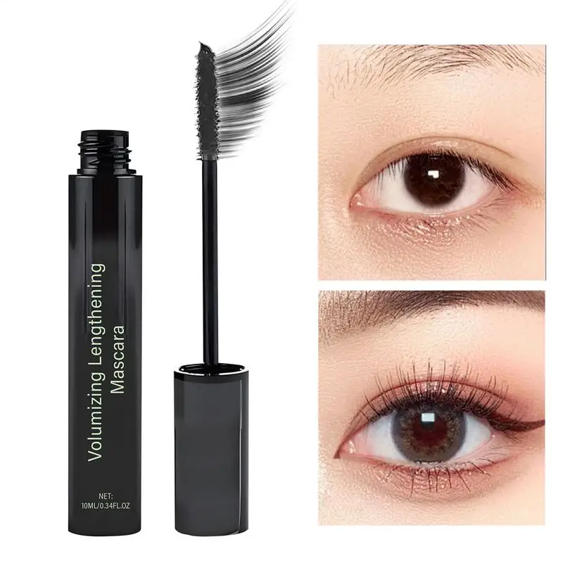 Mascara volumisant Tube Mascara à friser brosse Ultra-fine allonge les cils imperméable à séchage rapide Mascara à friser marron noir