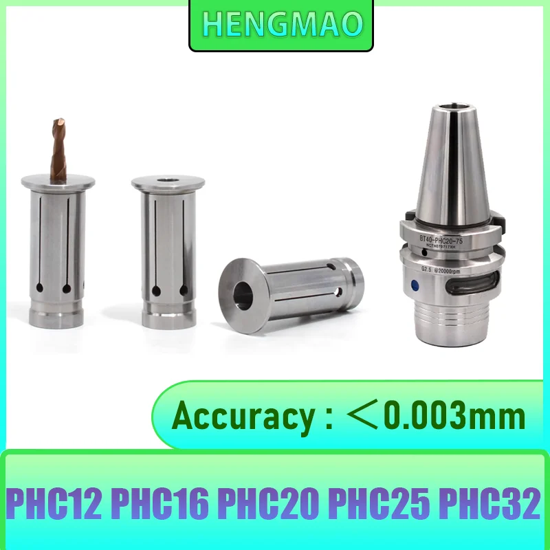 High precision PHC12 PHC16 PHC20 PHC25 PHC32 PHC Hydraulic Collet Chuck for CNC Lathe BT30 BT40 BT50 HSK63A Spindle Tool Holder