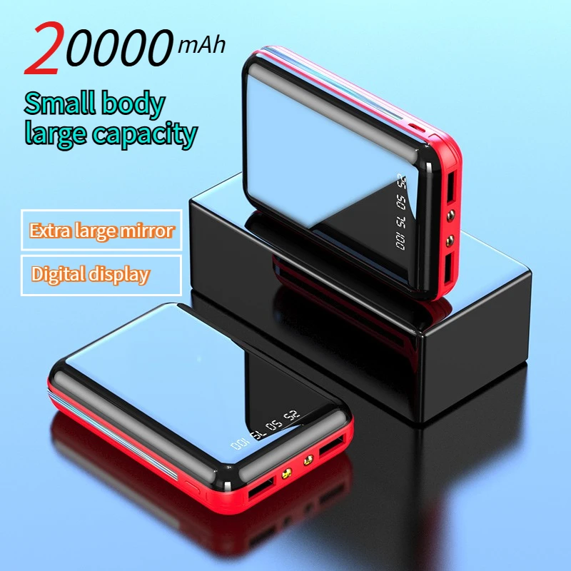 

Портативный аккумулятор с цифровым дисплеем, 20000 мАч для Xiaomi Iphone 12, 13, 14, 15, 16, портативный внешний аккумулятор с зеркальным экраном Promax