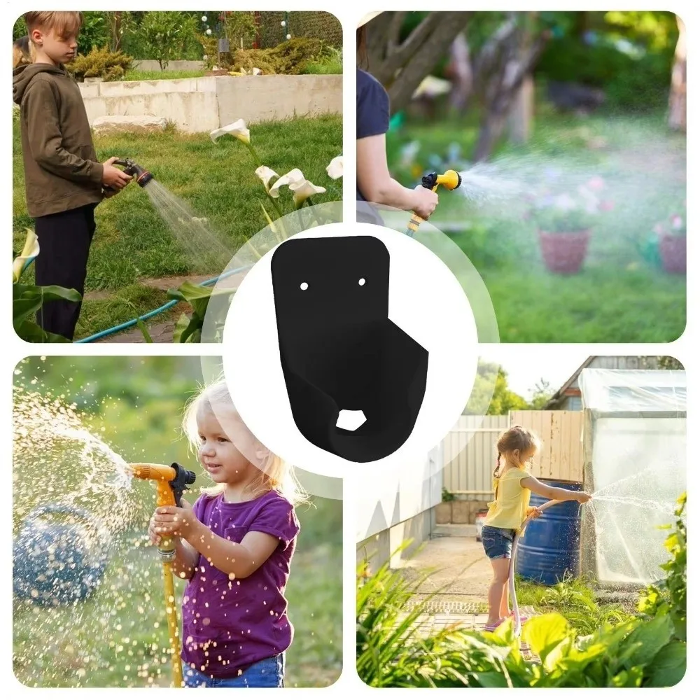 Plastic Garden Hose Spray Holder Nozzle Storage Easy Installation Hose Head Placement Rack Wall Mounted Wall Mount Holder