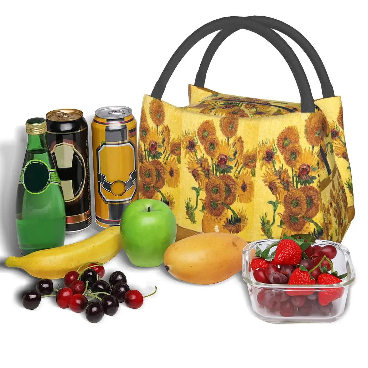 Vincent Van Gogh Sunflowers Sun Flowers (1) Insulated Lunch Bag for Women Kids Portable Food Boxes Thermal Lunch Box Tote