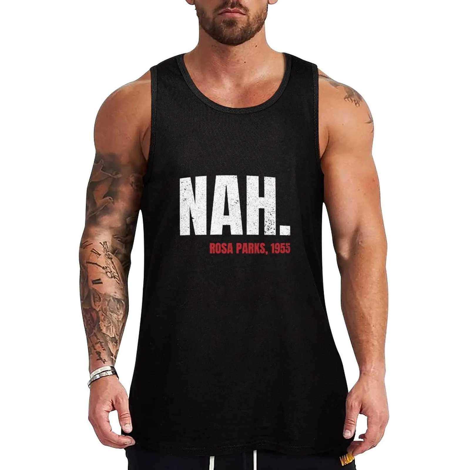 

nah rosa parks Tank Top Bodybuilding shirt T-shirt men Fitness men clothing sleeveless shirt man gym