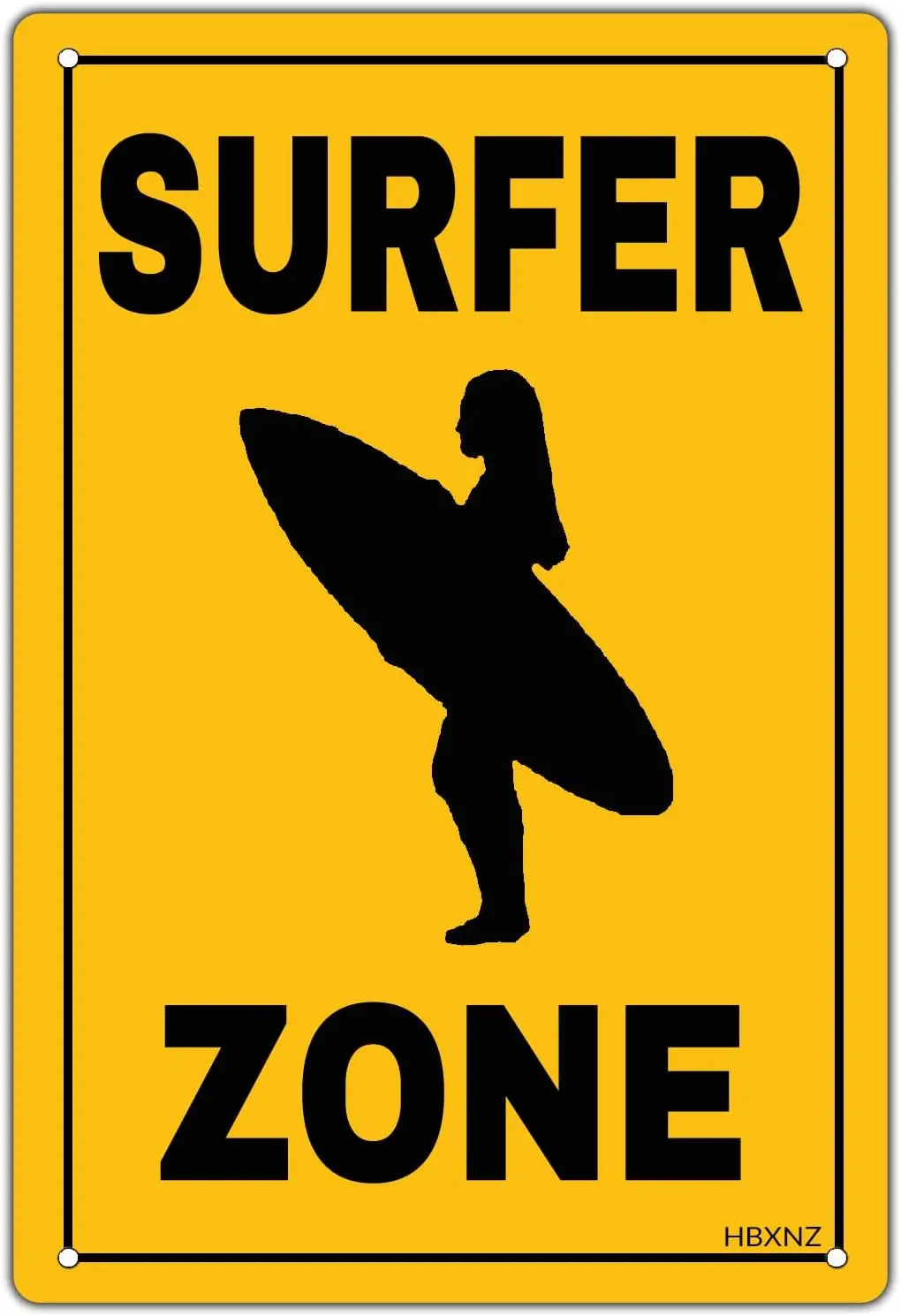 Surfer Girl Zone Vintage Metal Tin Sign Surf Beach Sign for Home Bathroom Bar Pub Garage Shop Seaside Wall Decor Metal Plaq sign