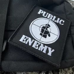 Public Enemy~Hip Hop-LA RapMorale Badge Patches Tactical Armband Military Army Hook&Loop Backpack Embroidery Stickers