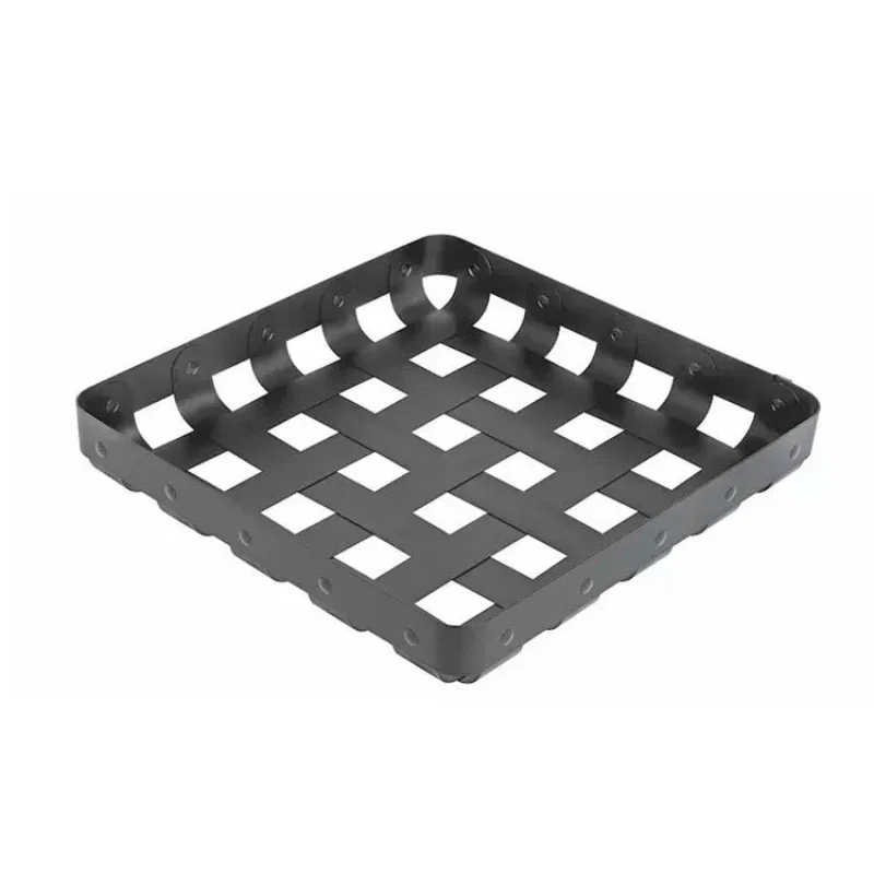 Modern minimalist art Italian stainless steel tray grid fruit plate storage decorative light luxury gift genuine