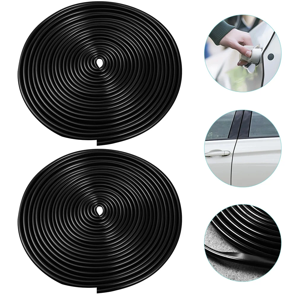 

2 Pcs Car Door Edges Guards Rubber Protects Doors Scratches Noise Fits Vehicles Trucks SUVs ATVs UTVs Boats Entry Guards Sealing