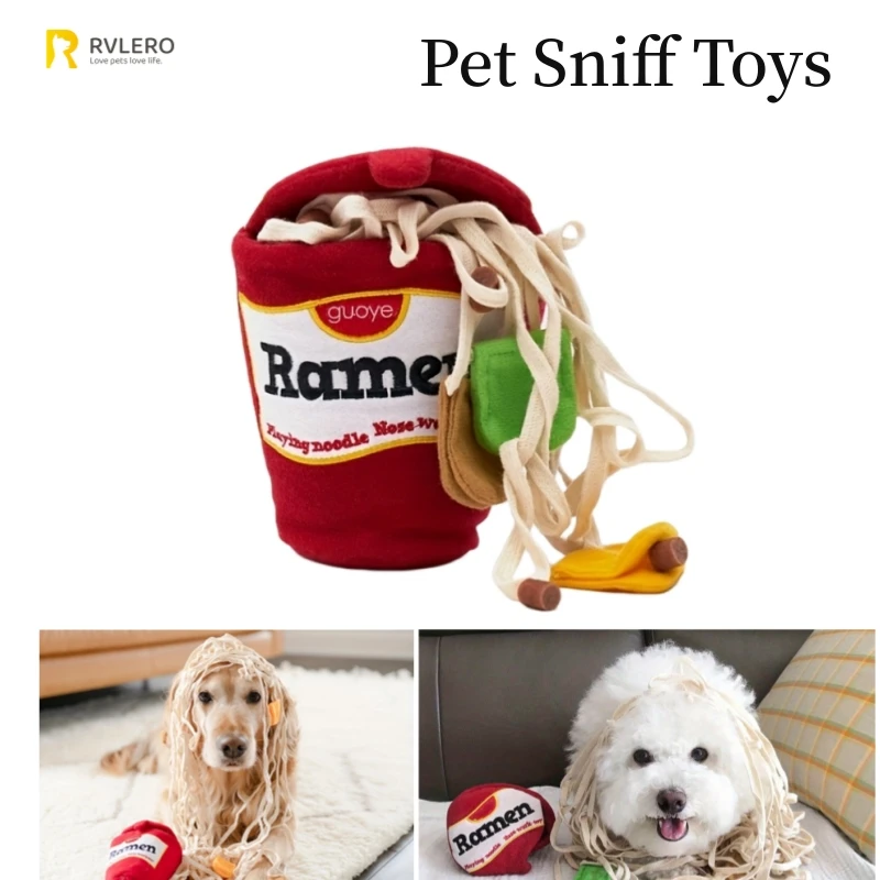 

Noodles Sniff Toys Instant Noodle Bucket Leaks Food Puzzle High quality Pet Toys Soft Safe Cats Dogs Interaction Search Training