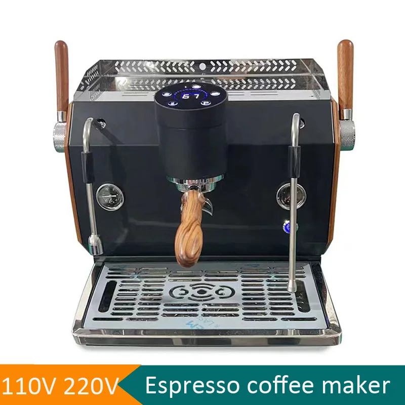 Commercial Coffee Maker Semi-automatic Dual Boilers with Milk Froth High Efficiency Espresso Machellone Heating Easy To Clean