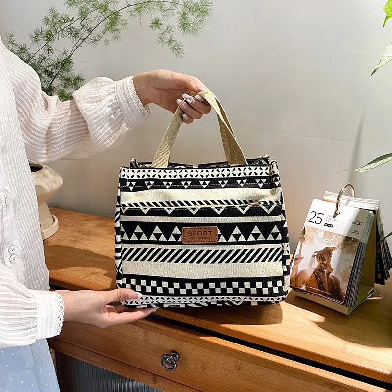 

New Large-capacity Bento Bag, Casual Office Worker Handbag, Hand-carried Lunch Box Bag