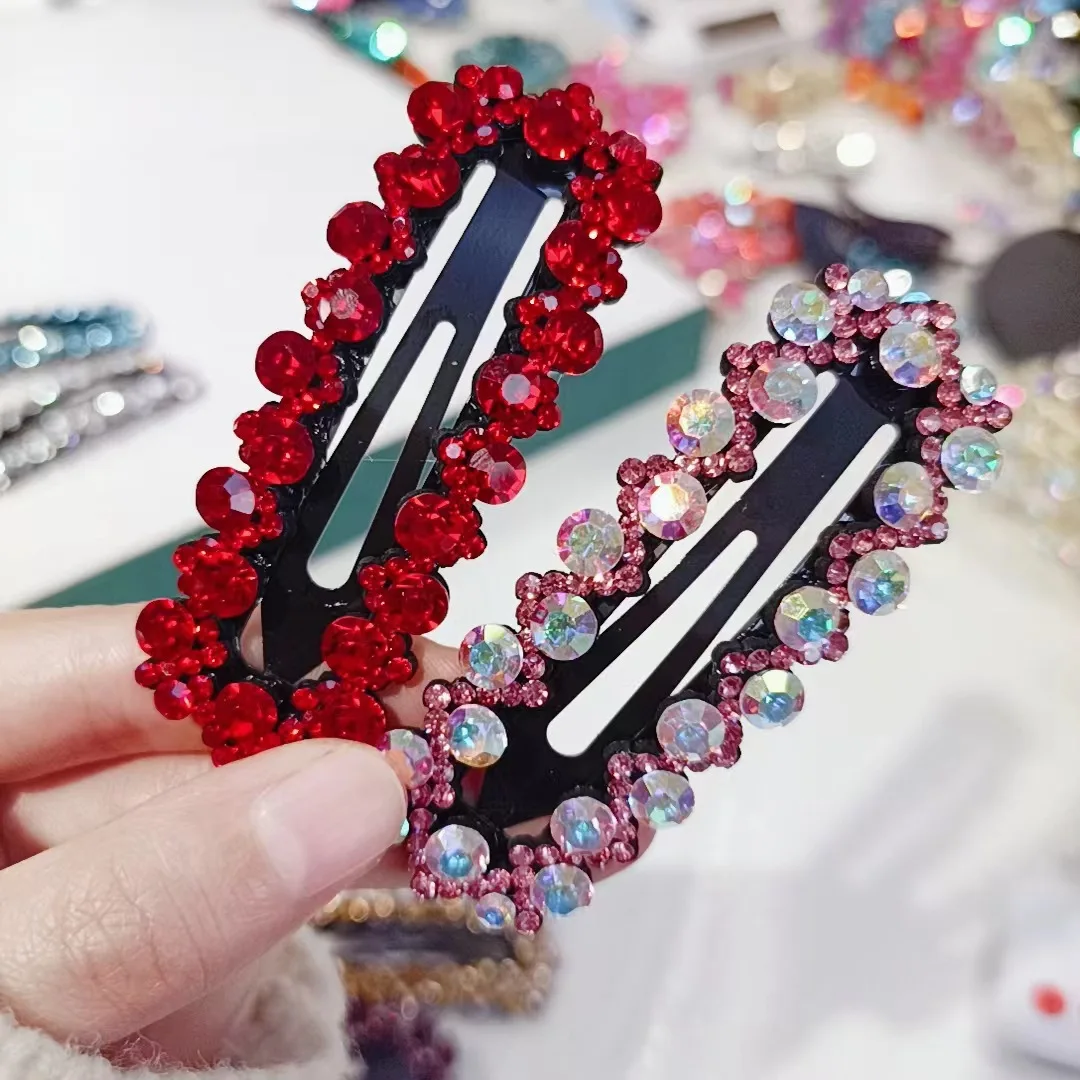 The Czech diamond rectangle BB levels clip hair clip side clip to leave the sea minced pin factory wholesale