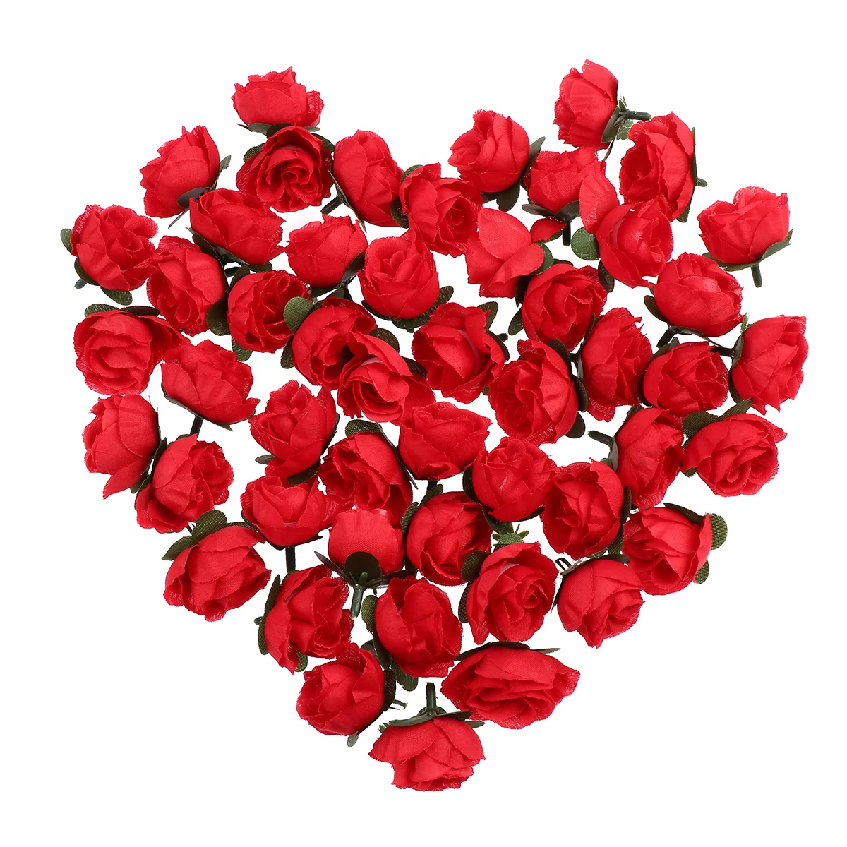 

ROSENICE 50pcs Artificial Roses Flower Heads Wedding Decoration (Red) Silk rose head Rose head for wedding