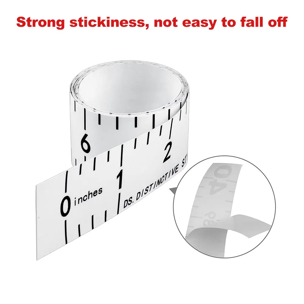 1/2M Self-Adhesive Measuring Tape Stainless Steel Workbench Ruler Adhesive Backed Tape Measure Metric Scale Rust-Proof Ruler