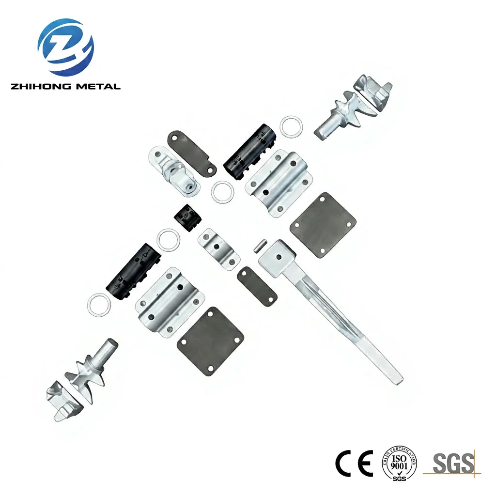 Marine Grade Hot Dip Galvanized Heavy Duty Security Anti-theft Container Locking Bar Hardware Set 34mm Rod Compatible 9001