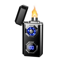 New High-power Arc Lighter Outdoor Bright Light Large Capacity Battery Power Display Type-C Rechargeable Lighter Men's Gift