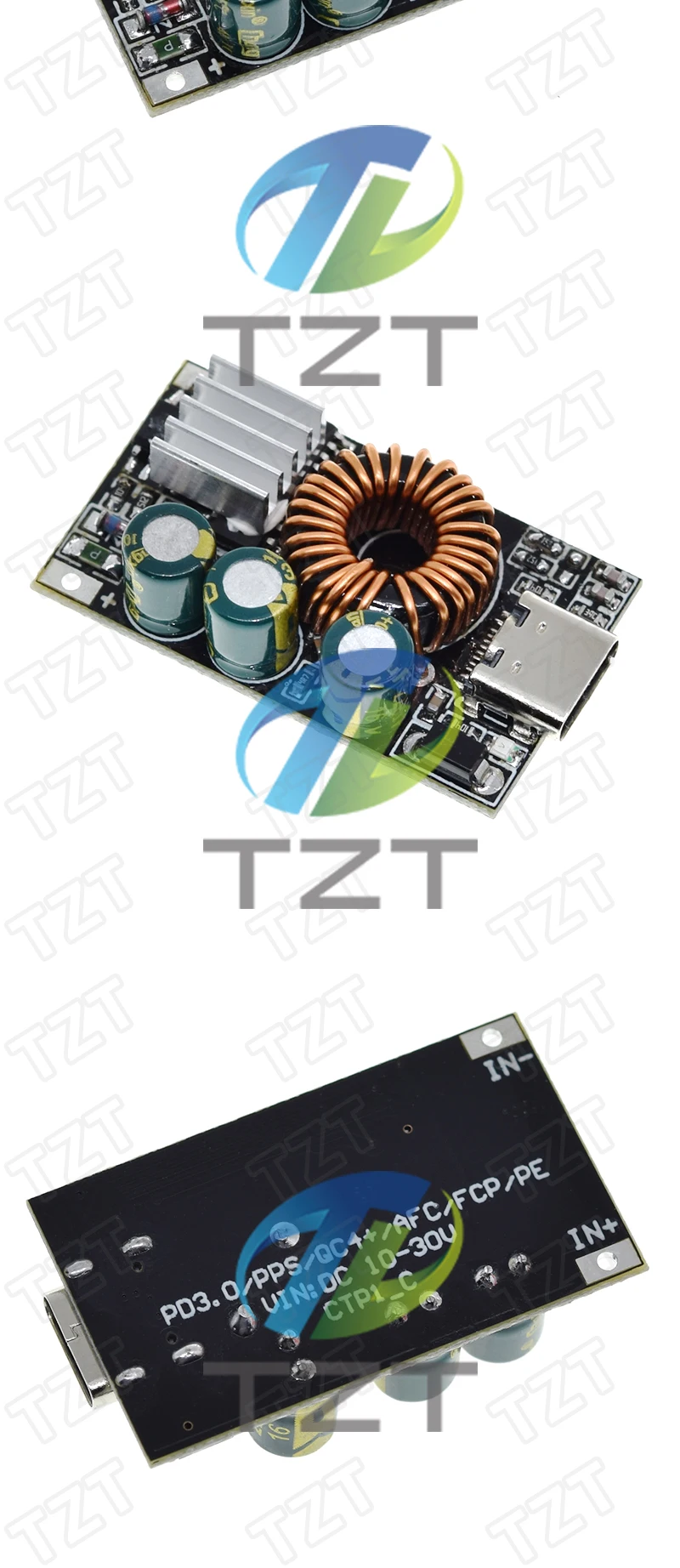 PD3.0/PPS/QC4.0 Für Apple Huawei MTK Samsung DIY Schnellladegerät DC 10-30V 30W Step-Down-Modul zum Laden von Mobiltelefonen – Detail 5