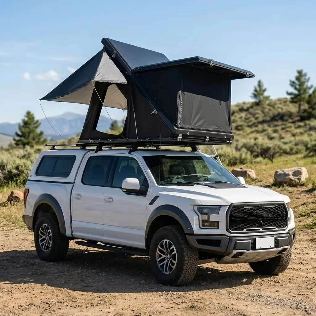 Roof Top Tent Ladder Telescopic - ABSハードシェルルーフトップキャンピングテント（マットレス＆伸縮式はしご付き） | ヘビーデューティークイックオープン4x4ルーフトップテント