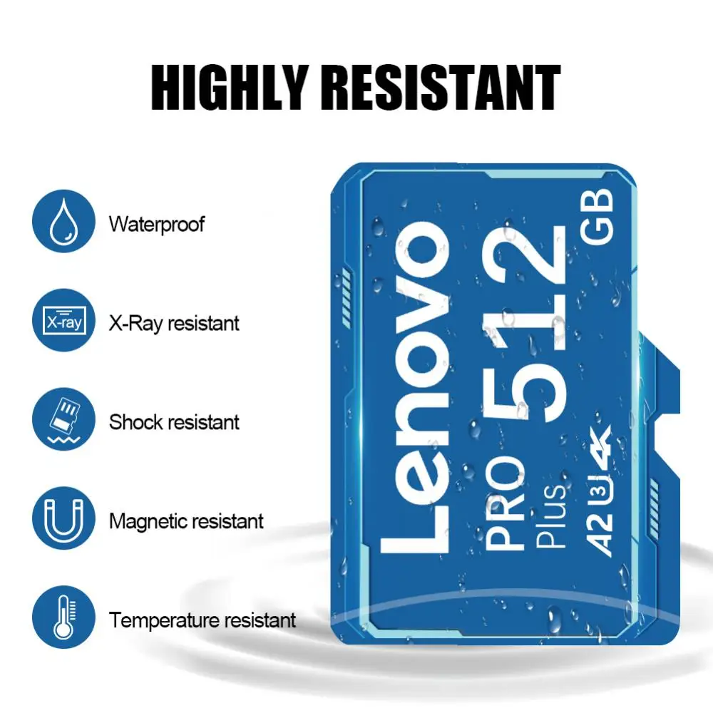 Lenovo การ์ดหน่วยความจำไมโคร SD 128GB 2TB 1TB SD Card sd/tf Flash CARD 256การ์ดหน่วยความจำ512 GB 128GB สำหรับกล้อง Nintendo SWITCH Drone