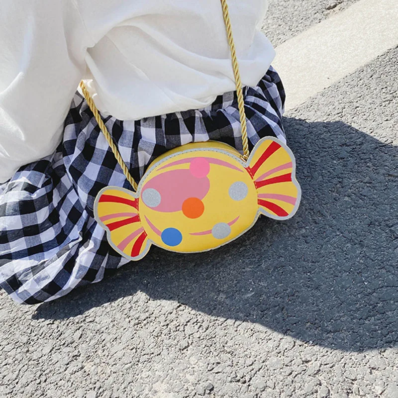 Cute Candy Children Messenger Bag Princess Girl Mini Handbags Pu Leather Coin Purse  Chain Purses Kids Crossbody Shoulder Bags image 5