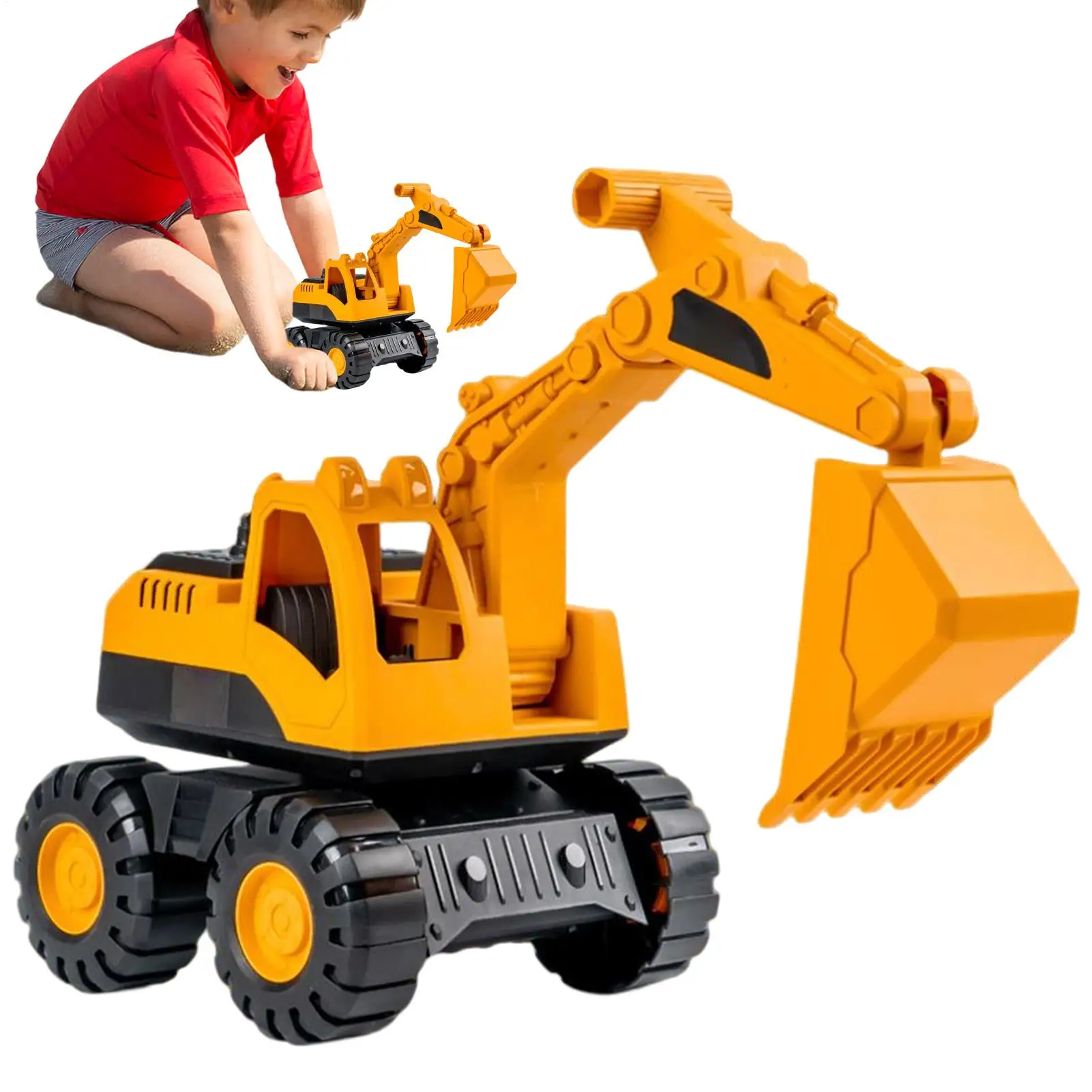 Inertia Toy Truck Excavator Digger Tractor Bulldozer Diecast Vehicle Kids Digger Toy Construction Excavator Dump Truck Toy