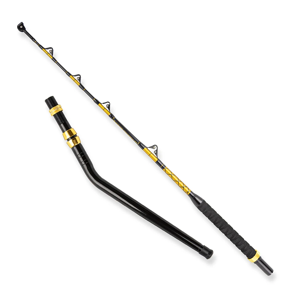 

High quality 1.68m 50lb tow fishing rod glass fiber material curved butt straight butt boat rod sailfish tow fishing rod