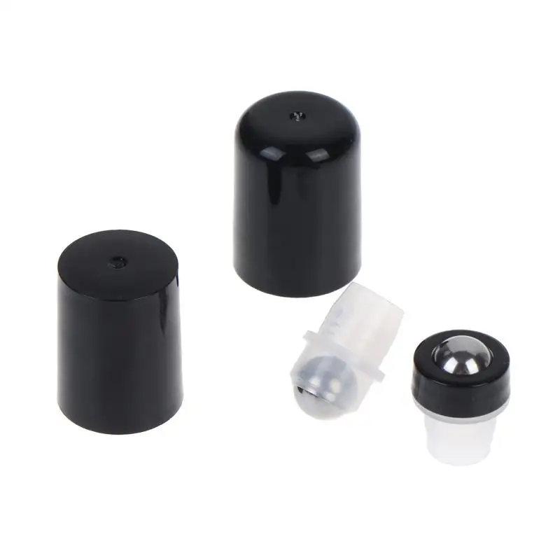 5Pcs Stainless Steel Essential Oil Roller Ball Replacement Leak Proof With Protective Cap For Aromatherapy Skincare Daily Trave