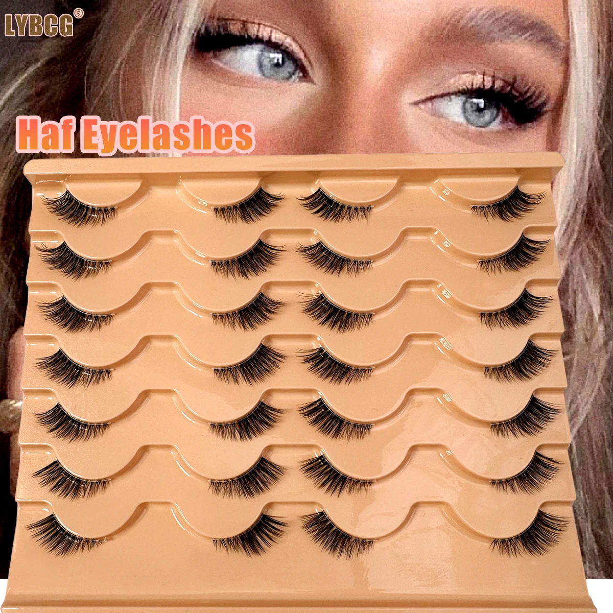 ハーフつけまつげ 5/10/14mm ハーフラッシュ ソフト ナチュラル キャットアイ ラッシュ メイクアップツール エクステンション ふわふわ フェイクまつげ マキアージュ ハーフラッシュ