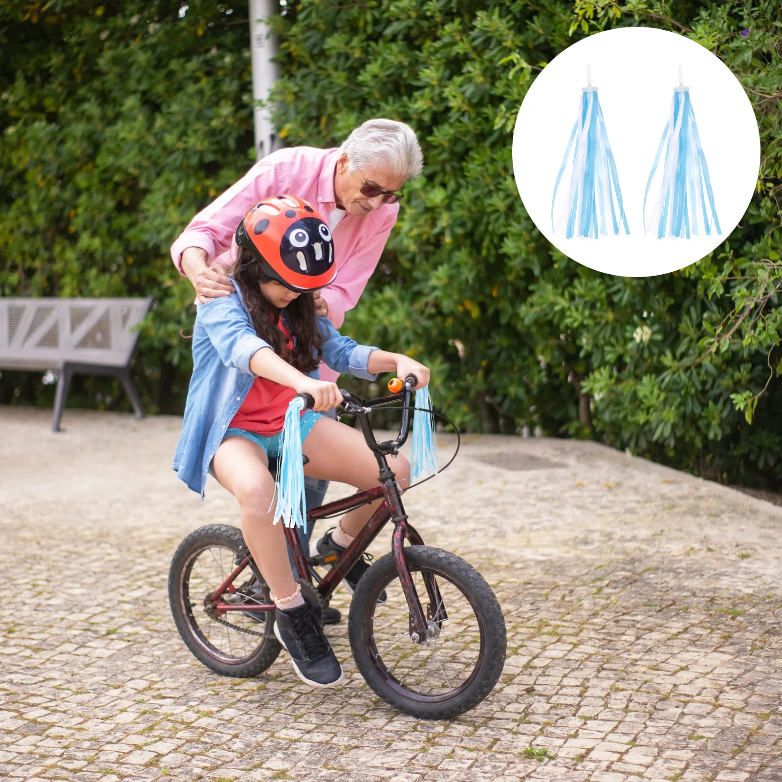 

1Pair Bike Streamers Handlebar Ribbons Fun Decorations for Childrens Bikes and Scooters Exquisite Craftsmanship