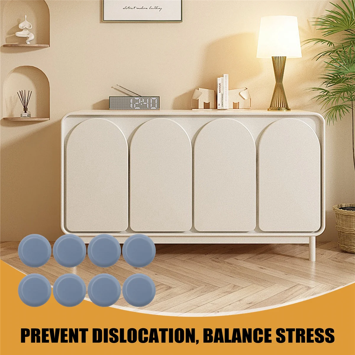 AA26P 16 قطعة أثاث ينزلق PTFE المتزلجون أثاث ذاتي اللصق ينزلق مجموعة مربعة مستديرة للأثاث سهلة المحركات