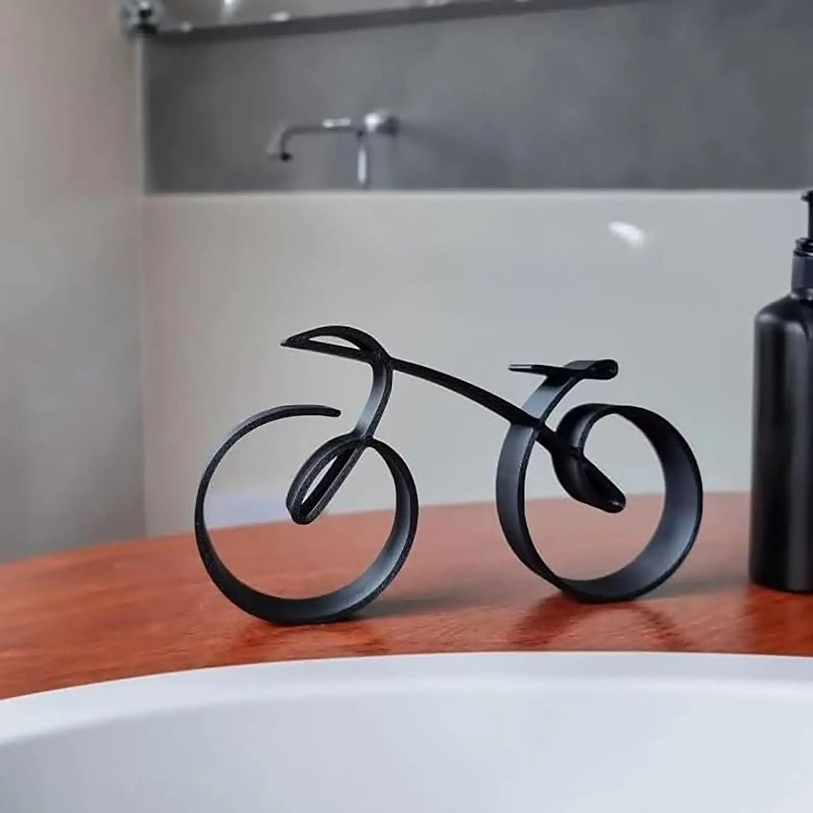Acrylic Minimalistic Bicycle Sculpture For Desk Decor Home Office Gift For Cyclists Minimalistic Bike Model Bicycle Ornament view 3