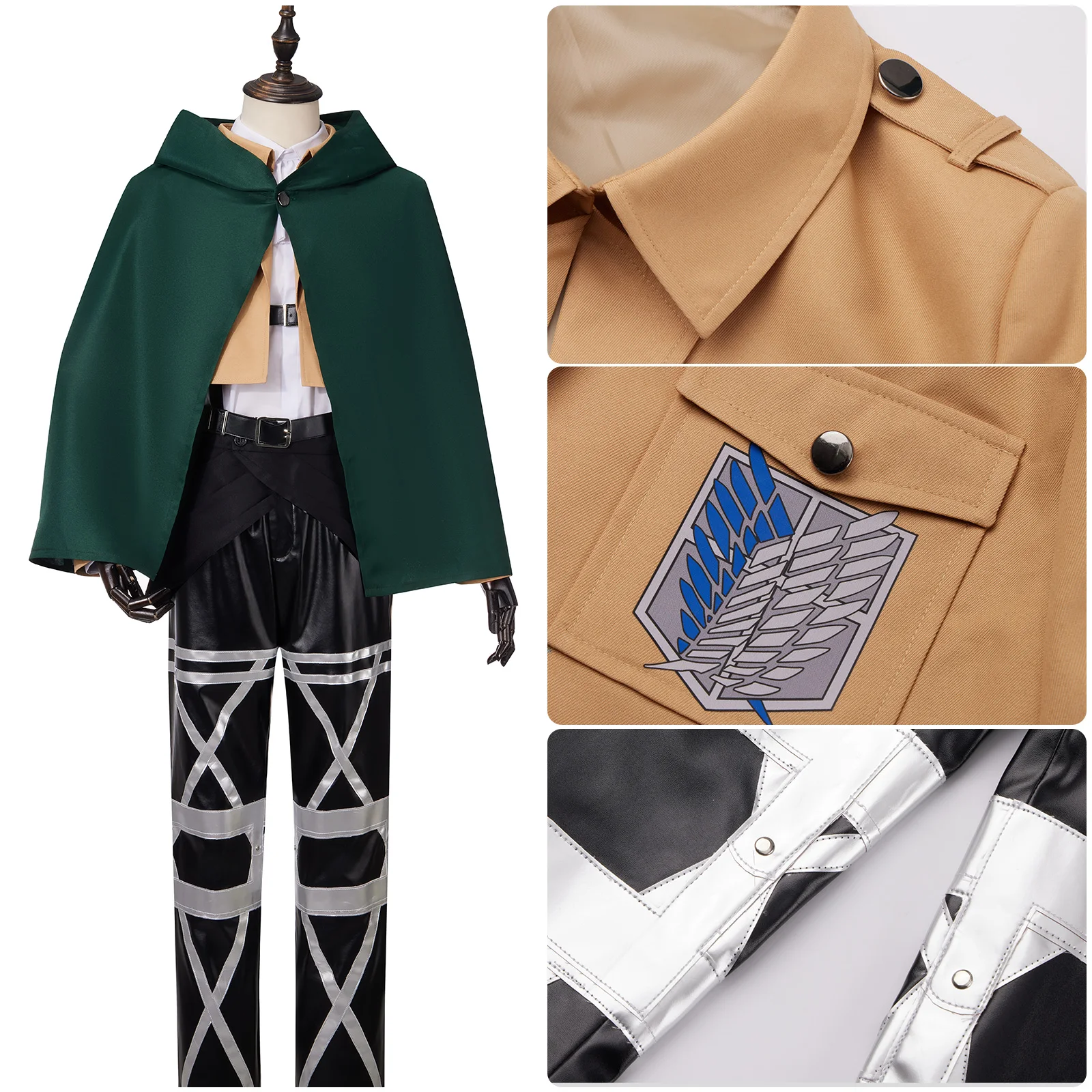 Levi Ackerman Cosplay Costume Cosplay Costume Carnival Party Disguise Outfit Stage Cloth Halloween Gift