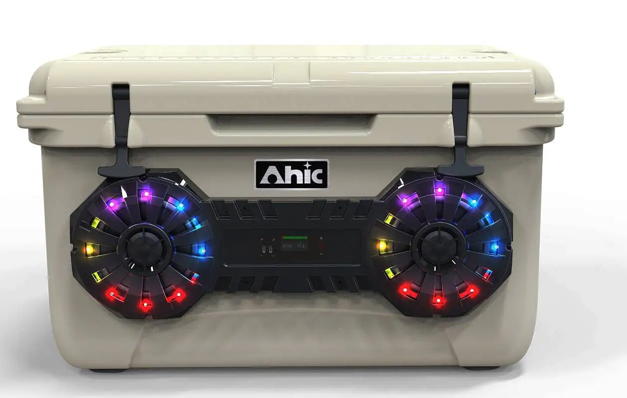 45L Portable Rotomolded Cooler Box Built-in Bluetooth Speaker for Outdoor Use Great for Food Cans Drinks Music Ice Chest Pro view 2