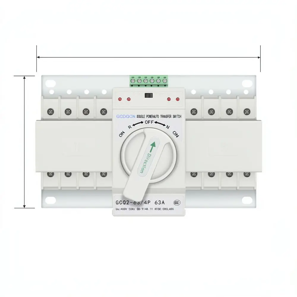 4P Dual Power Automatic Transfer Switch ATS 63A 100A 125A Industrial Household Emergency Backup Power Supply Device