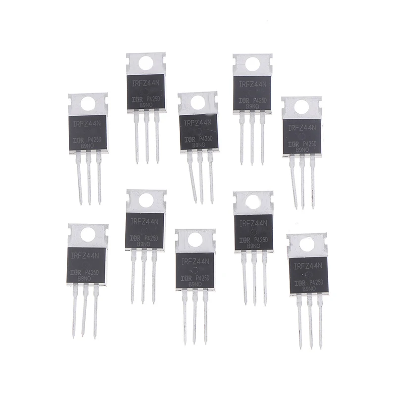 10PCS DIY Accessories New Black IRFZ44N IRFZ44 Power MOSFET Direct Insertion TO-220 Transistors