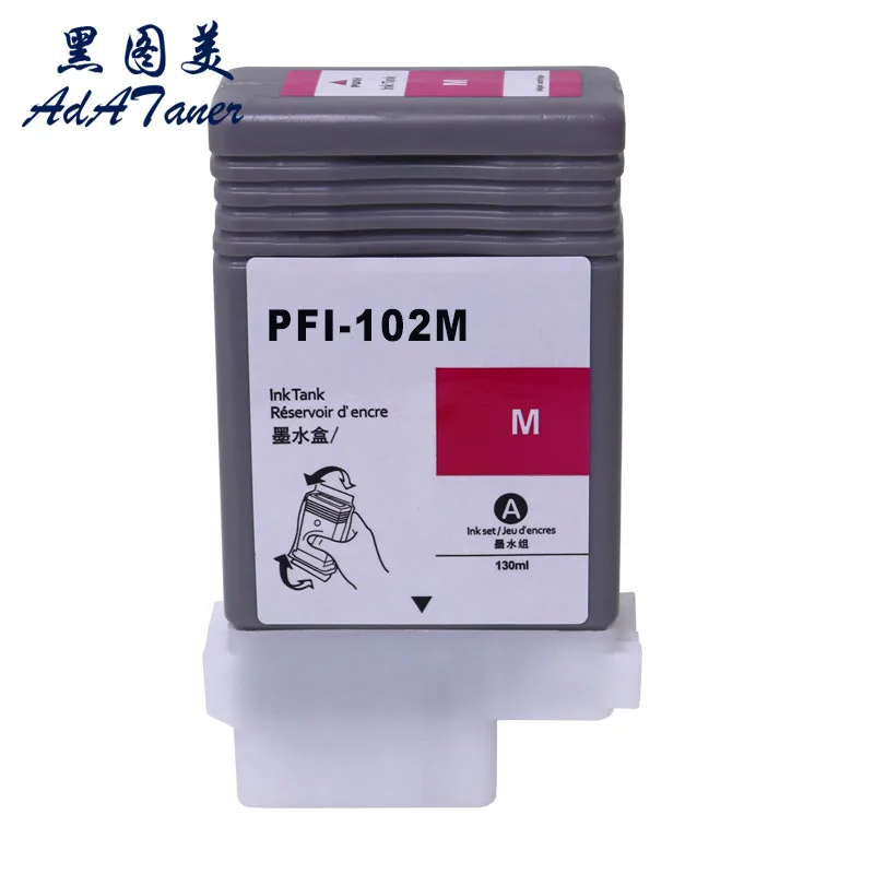 PFI-102 PFI102 PFI 102 MBK Compatible InkJet Pigment Ink Cartridge For Canon IPF 700 500 600 510 610 710 IPF700 IPF500 Printer