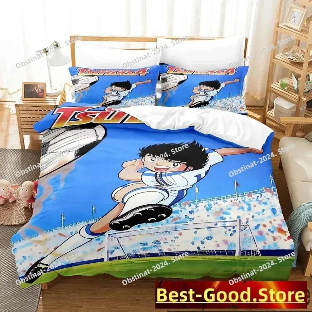 3D Captain Tsubasa Anime Bedding Set Printed single Comforter Quilt Bed Cover Duvet Cover Pillow Case 3 Pieces Kids Adult Size