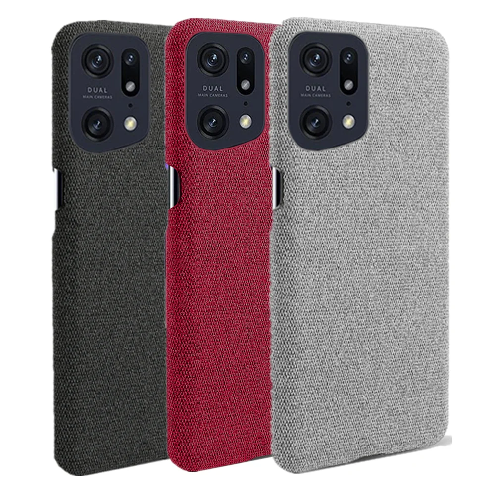 Case for OPPO Find X5 Pro Cloth Antiskid Coque Funda For Oppo Find X 5 X5pro Findx5 Pro 5G Slim Retro Cloth Hard PC Phone Cover